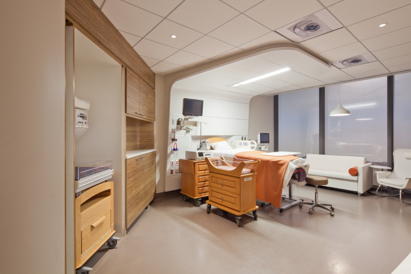 Interior Mock up spaces at the Jacobs Medical Center at UC San Diego